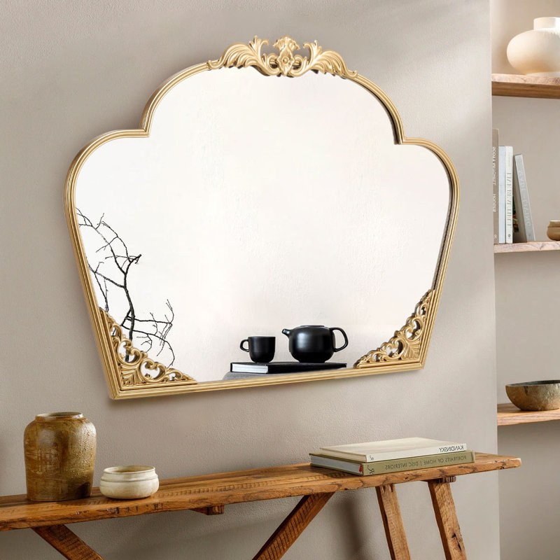 Eastcote Iron Arch Floor Mirror, Gold
