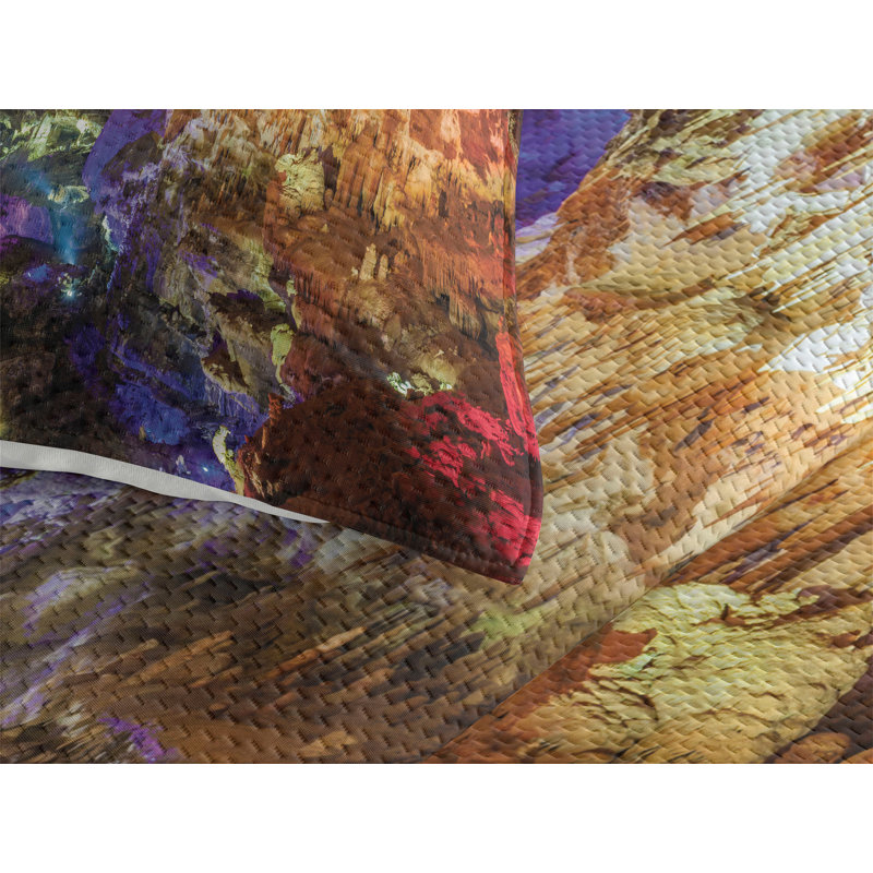 Rustic Polyester Abstract Coverlet