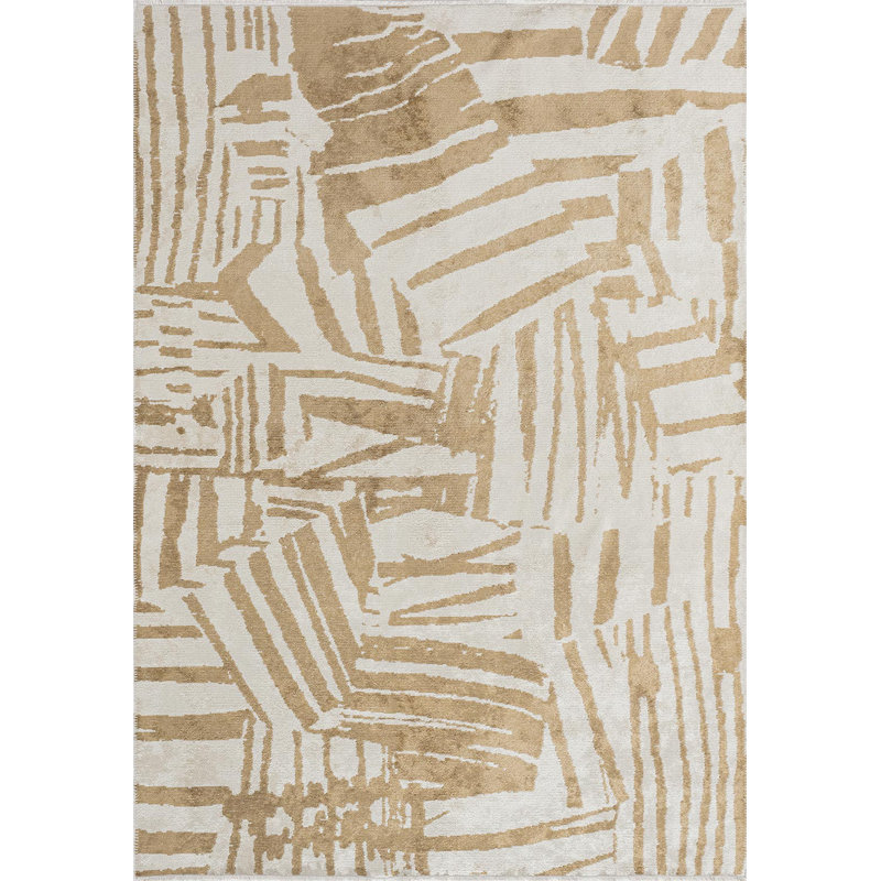 Tapis à motif abstrait, Rectangle 6 pi 7 po x 8 pi 3 po