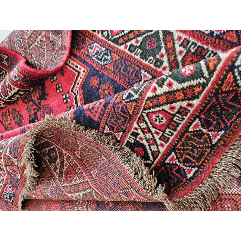 One-of-a-Kind Cathan Red Rug