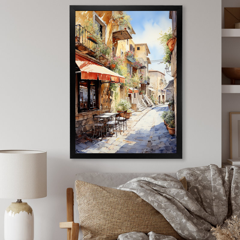 "Italian Village Essence 2", Cadre flottant blanc, H 20 po x l 12 po x P 1 po