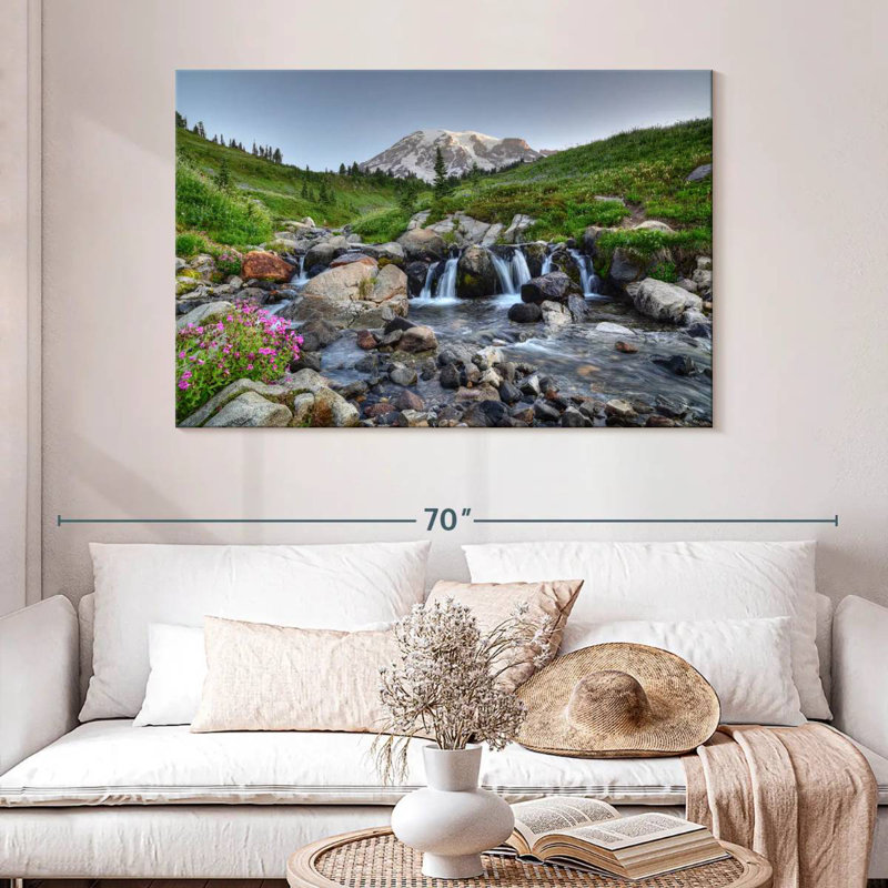 Alvord Cascades par le mont Rainier, H 32 po x l 48 po