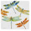 Art mural sur toile tendue - "Dragonfly Bliss 1" par Jean Plout pour décoration de salon, de chambre à coucher ou de bureau - 24 x 24-30360212