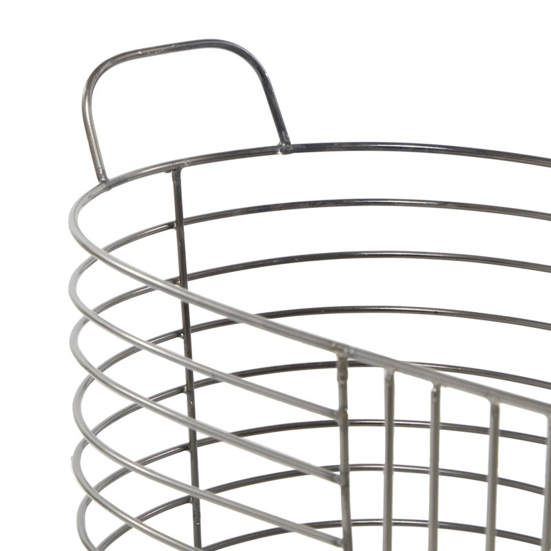 Ensemble de paniers en métal 2 pièces Abbie, Noir, H 14,3 po x l 20,9 po x P 12,5 po