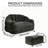 Oversized Loveseat Sofa For Adults,Stuffed Accent Bean Bag Perfect,Compressed Packing-1281564566