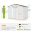 Garden 8 ft. W x 6 ft. D Galvanised Steel Storage Shed