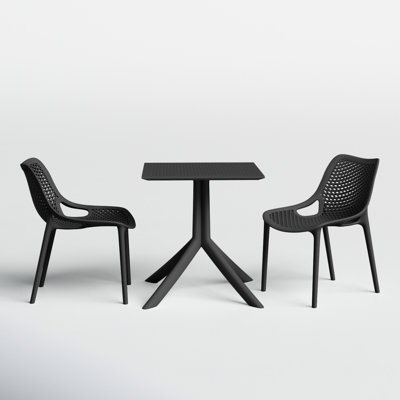 Asherton Square 2 - Person 23.6" Long Bistro Set by Joss & Main