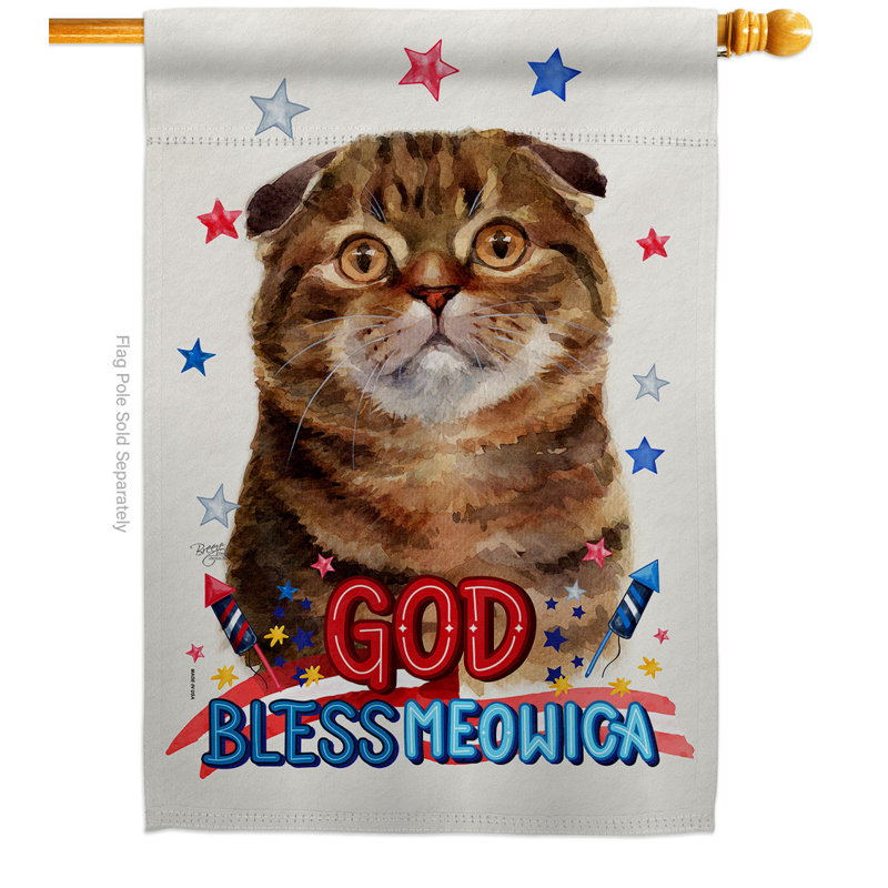 Drapeau de maison patriotique en polyester 3 faces 2 x 2 pi