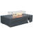 52 Inch Outdoor Concrete Propane Gas Rectangle Fire Pit Table-1998862559