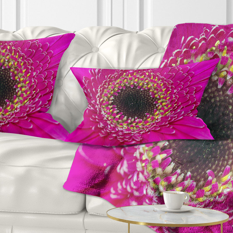 Coussin lombaire étroit flowerswork center of gerbera
