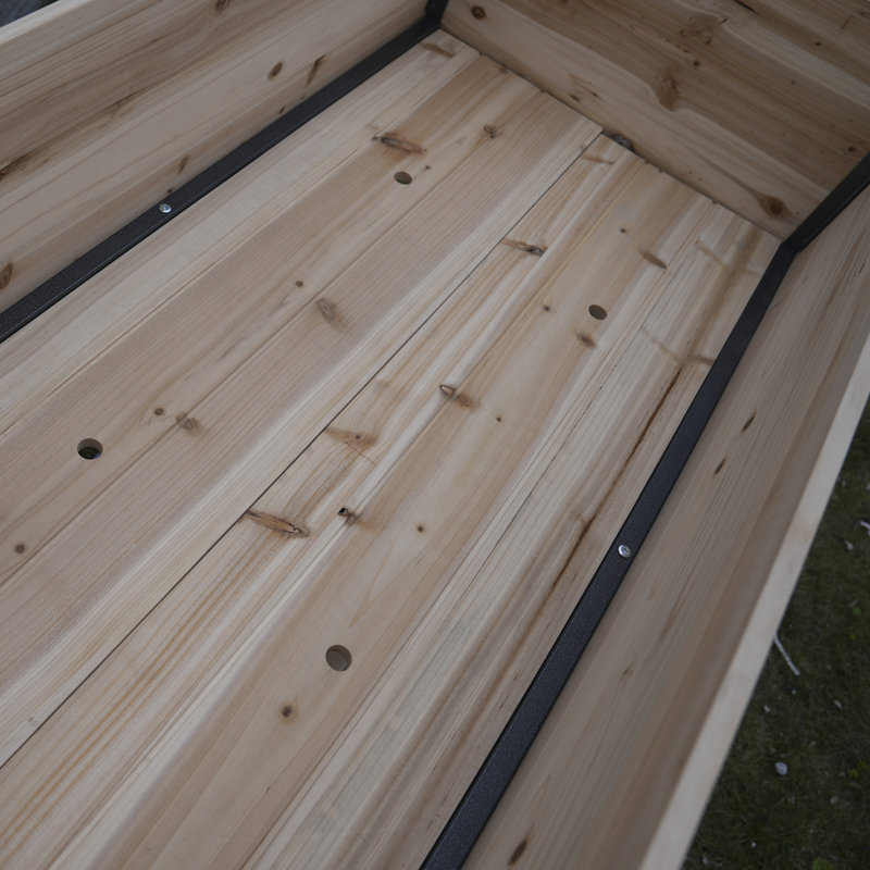 45"  Iron-wood combined growing beds with feet and storage racks