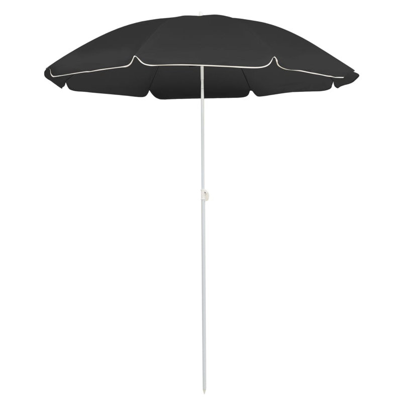 Parasol de jardin pliable en acier et polyester 71 pouces Anthracite Garden