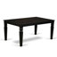L'ensemble 5 pièces de table et chaises de cuisine comprend une table de salle à manger rectangulaire avec rallonge papillon et 4 chaises de salle à manger en similicuir de 42 po x 84 po, noir-547472790-547472791-547472792