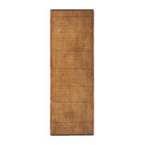 Vintage Tuareg Mat Runner, Luminous Bronze With Rich Brown Stripes - Rug & Kilim