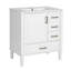 Meuble-lavabo de 30 po avec lavabo simple en céramique, porte à fermeture en douceur et tablette intégrée-1113088985
