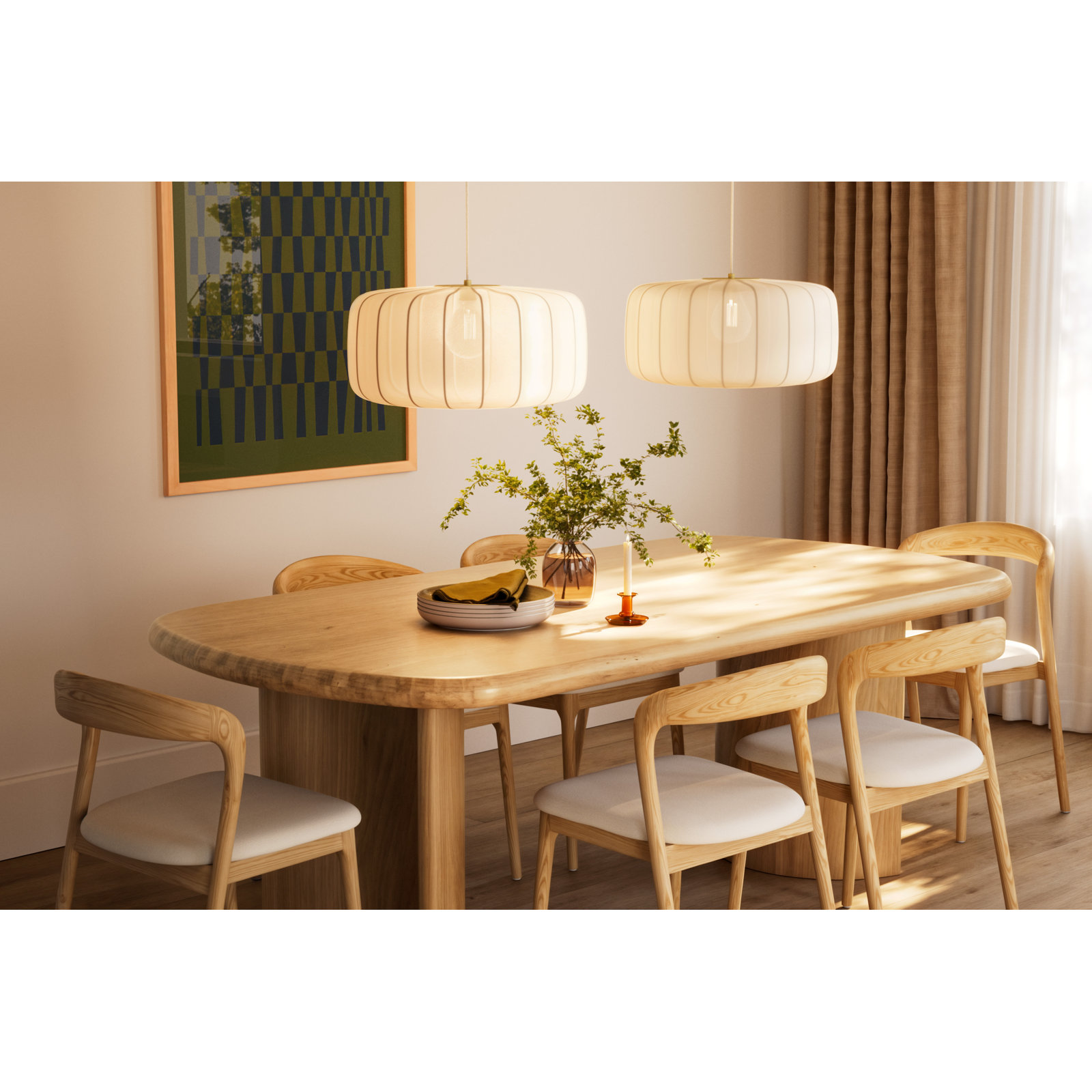 Circa 84" Curved Leg Dining Table, Black