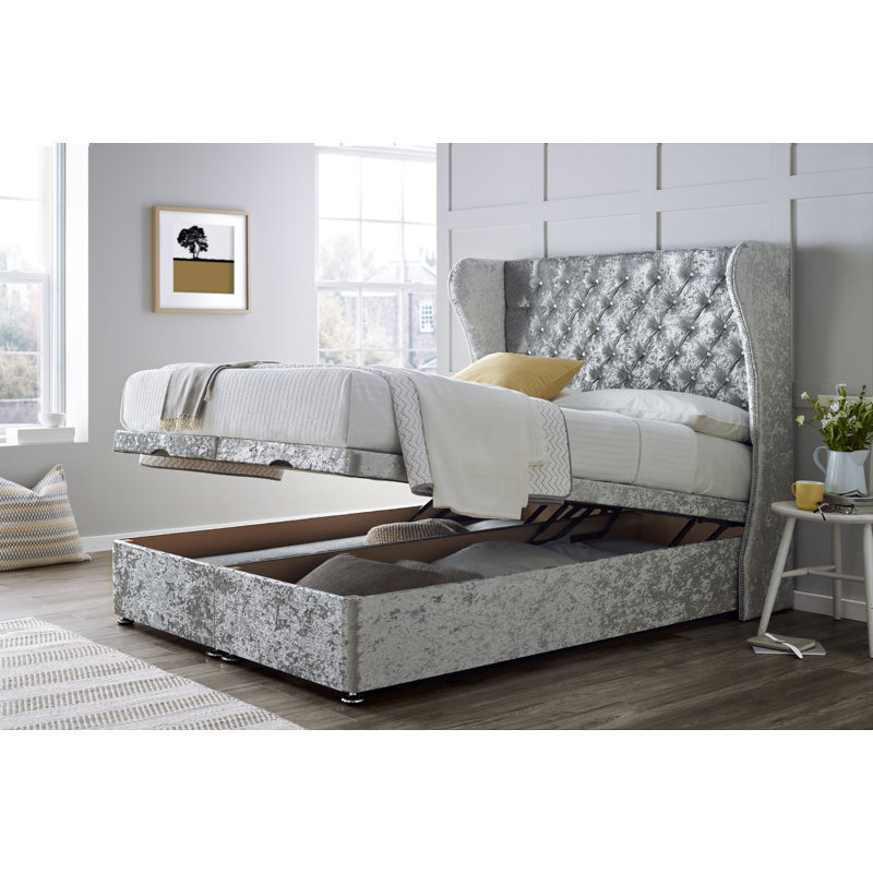Divan Bed with 54" Floorstanding Headboard, Silver, Super King (6')