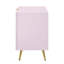 Table de chevet 2 tiroirs rose ultrabrillant
