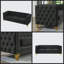 Canapé luxueux en velours noir avec capitonnage à boutons et garniture cloutée - Design Chesterfield moderne pour le salon et la chambre à coucher-736532847