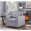 Fauteuil convertible en lin gris clair 33,25 po Zoey