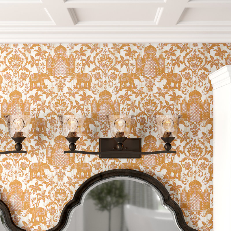 Bolla Olde Bronze Transitional 3-Light Vanity with Clear Seedy Glass