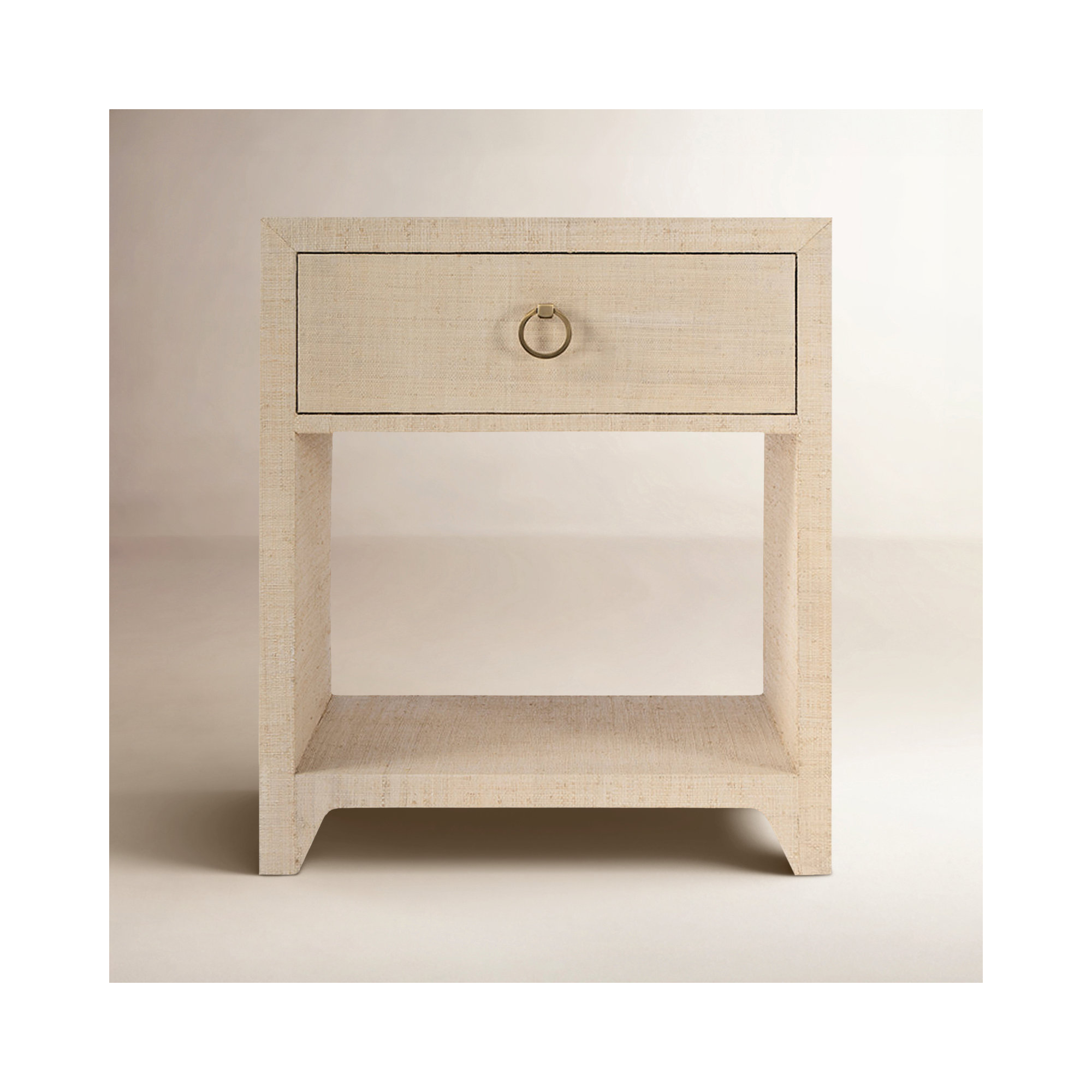 Cleo Raffia 1 - Drawer Nightstand, Natural