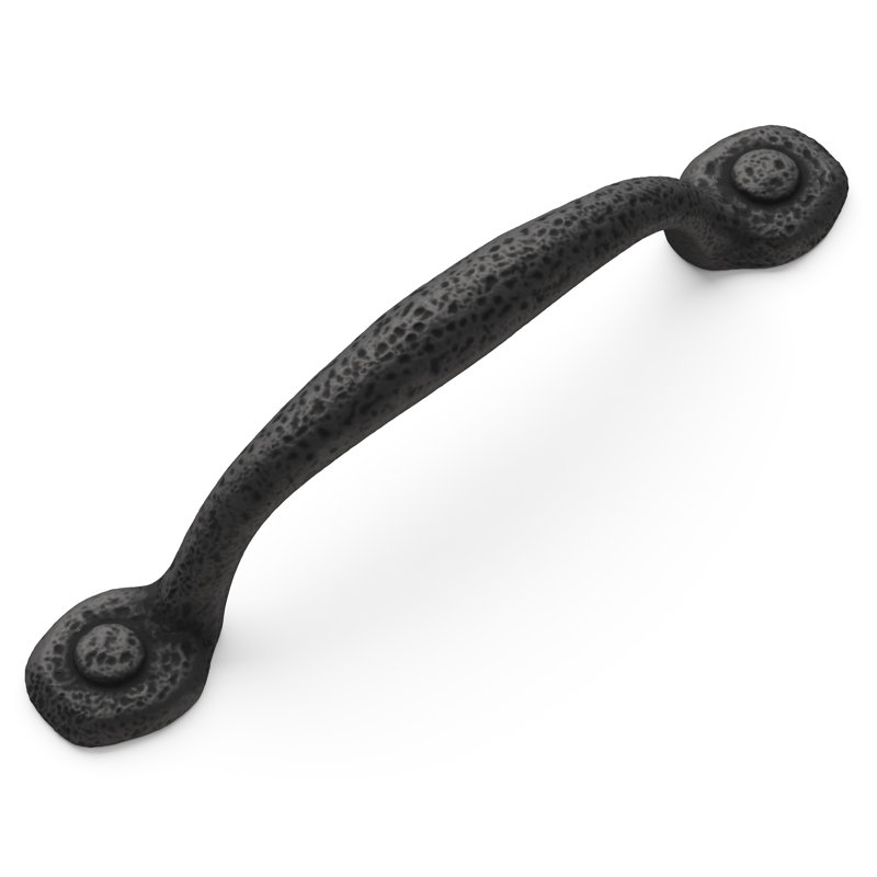 Poignée poignée raffinée Rustic de la collection Refined Rustic , Noir / fer noir, 3 3/4"