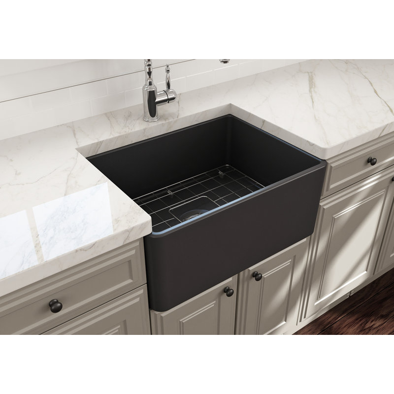 24'' L Kitchen Sink, Matte Dark Gray