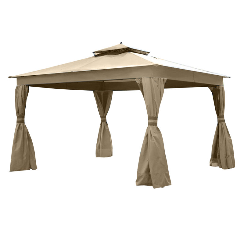 Beige Whisper 10' x 12' Two-Tiered Gazebo Replacement Canopy