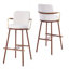 Tabouret de bar industriel moderne avec structure en métal et accoudoirs courbés