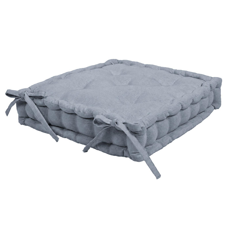 Harbour Housewares Square Seat Pad - 40 x 40cm -, Grey, Pack of 1