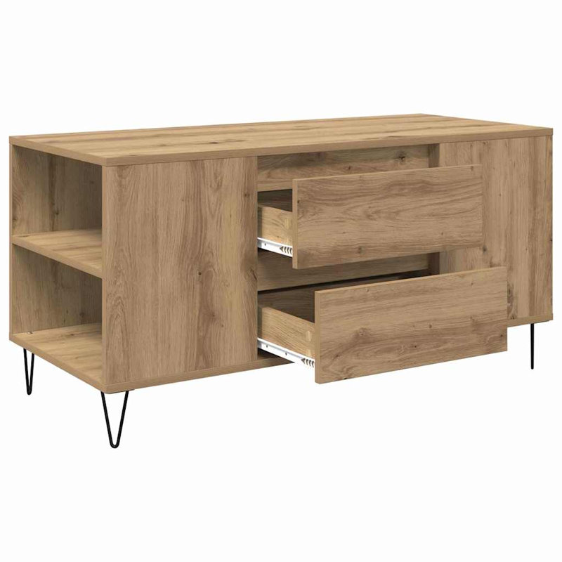 Coffee Table with Storage, Artisan Oak