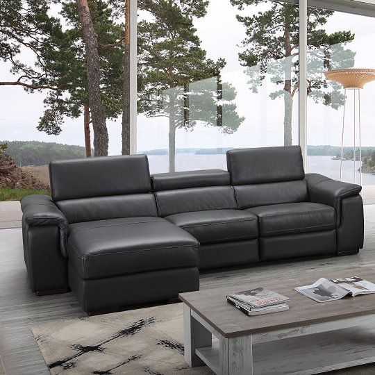 Tyrese Upholstered Reclining L-Shaped Sectional, Left Hand Facing
