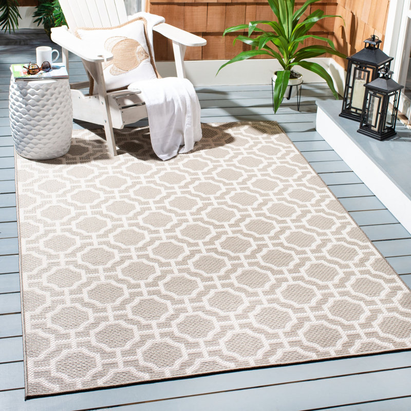 Oppelo 200 Performance Geometric Indoor/Outdoor Area Rug, Rectangle 9' x 12'