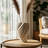 Vase Porcelain Swirl Textured Design Decorative Accent For Home Office Bedroom Living Room Decor - 13" Ivory