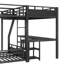 Lit superposé triple en métal avec glissade, bureau et tablettes de rangement PlayScape-138114159