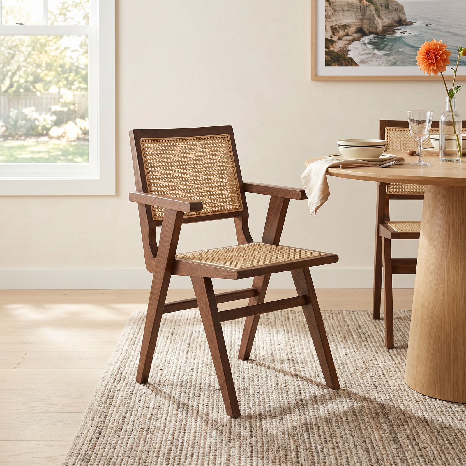 Atticus Dining Armchair, Walnut