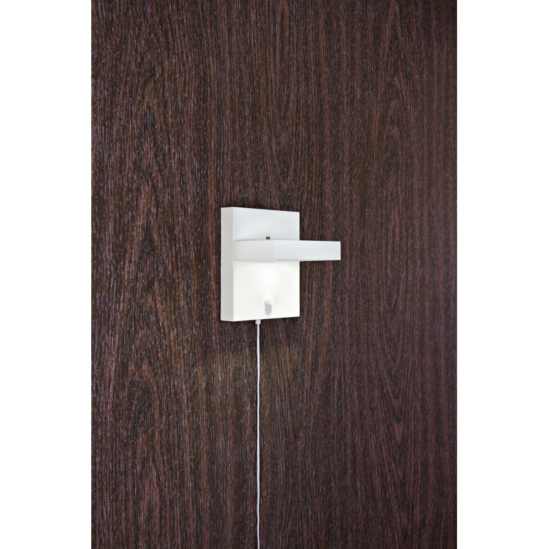 Babble LED Plug-in Flush Mounted Sconce, White