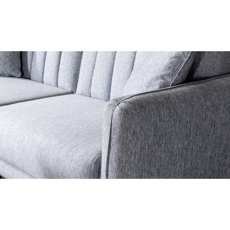 Ensemble de salon 2 pièces Sky, 100 % polyester gris