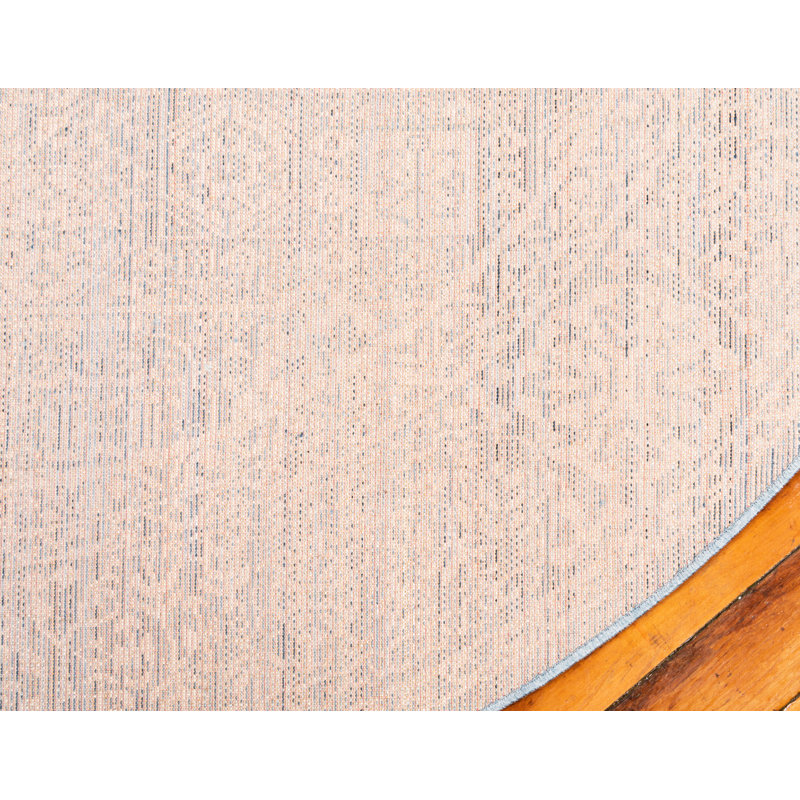 Tapis oriental bleu Rosamonde, Rond 3 pi 3 po