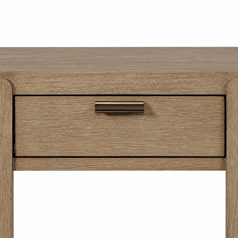 Console courbée 1 tiroir Antonio - Caramel, H 30,25 po x l 48,5 po x P 18 po