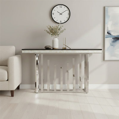 150cm Glass Top Console Table
