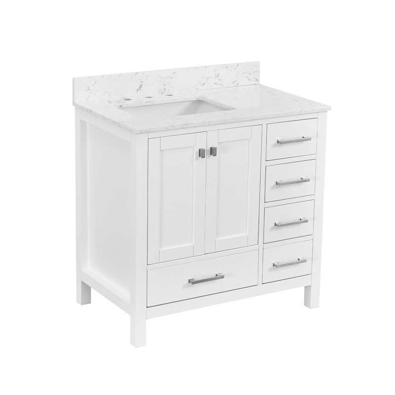 Meuble-lavabo sur pied simple 36 po avec lavabo