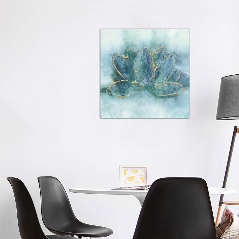 «Buddha Lotus» par Chris Paschke, Toile tendue, H 37 po x l 37 po x P 1,5 po