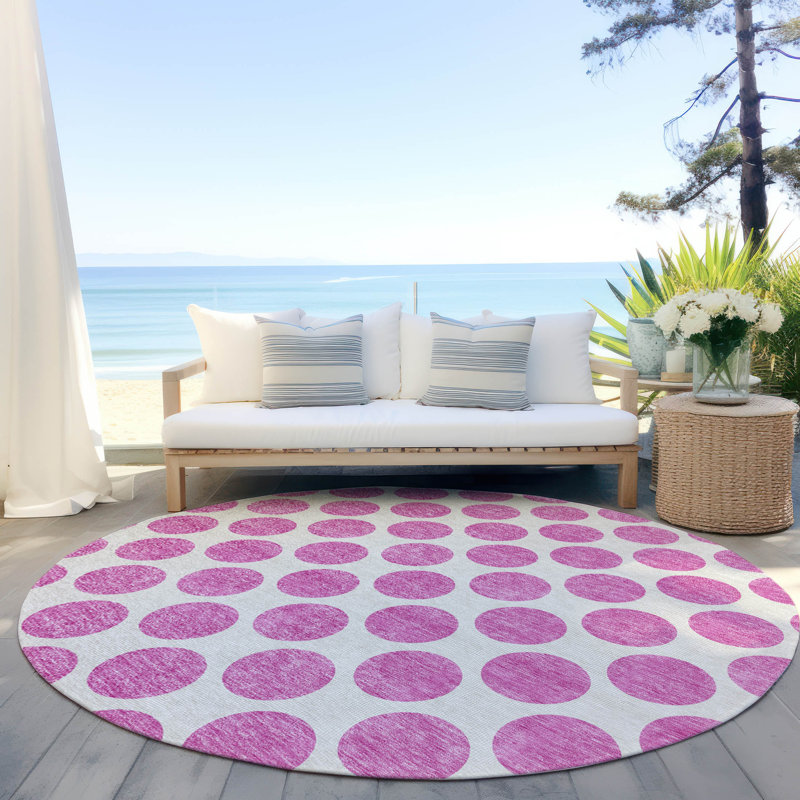 Chayden Rug with Non-Slip Backing, Rond 8 pi