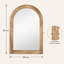 Ensemble de 2 miroirs muraux arqués en bois beige 2 pièces 20 po x 30 po-1875819665