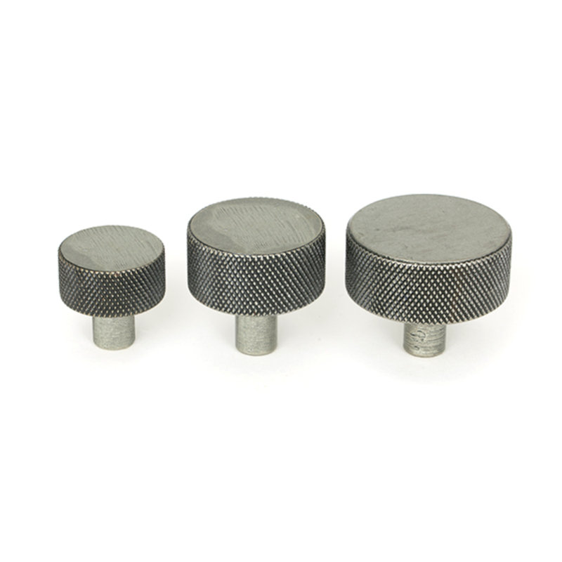 Round Knob, Pewter Patina, 2.5 cm