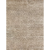 Koda Damask Area Rug in Beige