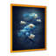 Fleurs rétro bleu clair chinois IV - reproduction sur toile-87347769-87347770