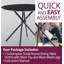 Mose Round Metal Base Dining Table